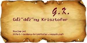 Gödény Krisztofer névjegykártya